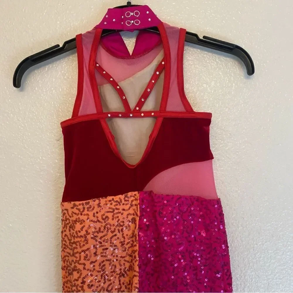 WEISSMAN Elite Dance Costume wide leg unitard Let's Groove 16752 contemporary MC